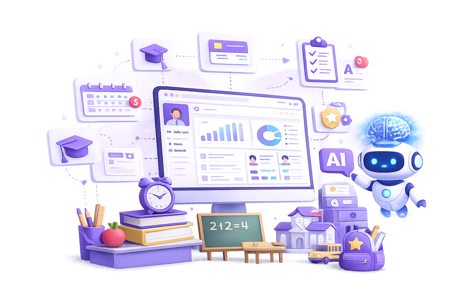 AI Powered School Management Software Dashboard
